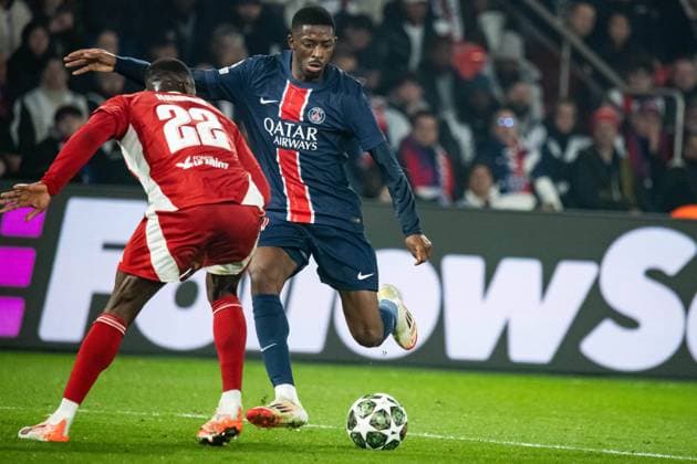 FOOTBALL : Paris SG vs Stade Brestois - Ligue des Champions - Barrage Retour - 19 02 2025 Ousmane Dembele (Paris SG) ParisFrance  Copyright: xBaptistexAutissierx