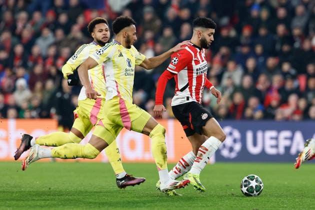 EINDHOVEN, 19-02-2025, Philips Stadium, UEFA Champions League season 2024 25, match between PSV and Juventus, PSV player Ismael Saibari PSV - Juventus  x27943901x Copyright: