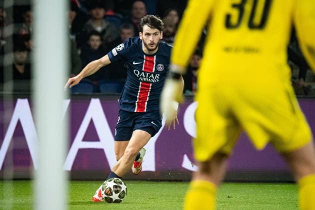 FOOTBALL : Paris SG vs Stade Brestois - Ligue des Champions - Barrage Retour - 19 02 2025 Khvicha Kvaratskhelia (Paris SG) ParisFrance  Copyright: xBaptistexAutissierx