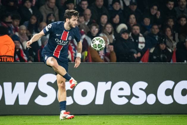 FOOTBALL : Paris SG vs Stade Brestois - Ligue des Champions - Barrage Retour - 19 02 2025 Khvicha Kvaratskhelia (Paris SG) ParisFrance  Copyright: xBaptistexAutissierx