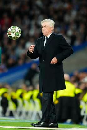 Real Madrid C.F. v Manchester City - UEFA Champions League 2024 25 League Knockout Play-off Second Leg Carlo Ancelotti head coach of Real Madrid during the UEFA Champions League 2024 25 League Knockout Play-off second leg match between Real Madrid C.F. and Manchester City at on February 19, 2025 in Madrid, Spain. Madrid Spain  Copyright: xJosexBretonx originalFilename:bretonhernandez-realmadr250219_npyhF.jpg
