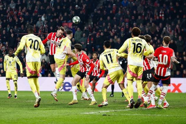 EINDHOVEN, 19-02-2025, Philips Stadium, UEFA Champions League season 2024 25, match between PSV and Juventus, PSV player Luuk de Jong PSV - Juventus  x27944680x Copyright: