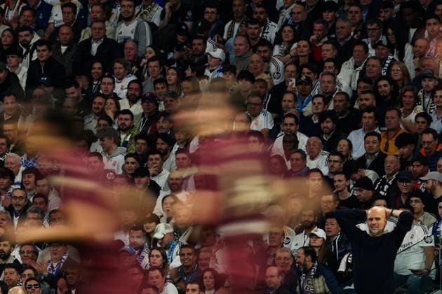 Barcelona, Spain, February 19th 2024: Pep Guardiola head coach of Manchester City FC during the UEFA Champions League football match between Real Madrid CF and Manchester City FC at the Santiago Bernabeu Stadium in Madrid, Spain (Judit Cartiel SPP) Copyright: xJuditxCartielx xSPPx spp-en-JuCaSp-JUCA0442