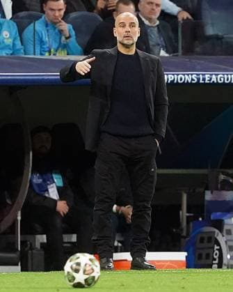 REAL MADRID CF v MANCHERSTER CITY FC. CHAMPIONS LEAGUE 2024 2025. KNOCKOUT PHASE PLAY-OFFS. 2ND LEG MATCH. Manchester City FC s coach Pep Guardiola during Champions League 2024 2025 Knockout phase play-offs 2nd leg match. February 19,2025. (ALTERPHOTOS Acero) MadridSpain  Copyright: xAcerox