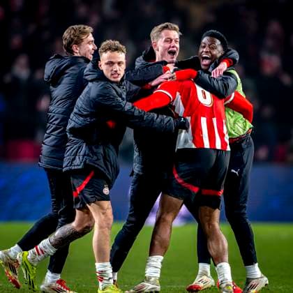 during the match PSV Juventus at the Philips stadium for the UEFA Champions League Knockout phase play offs 2nd leg season 2024 2025 in EINDHOVEN, Netherlands on 19 february 2025, photo by Marcel van Dorst EYE4images DeFodi Images Defodi-746