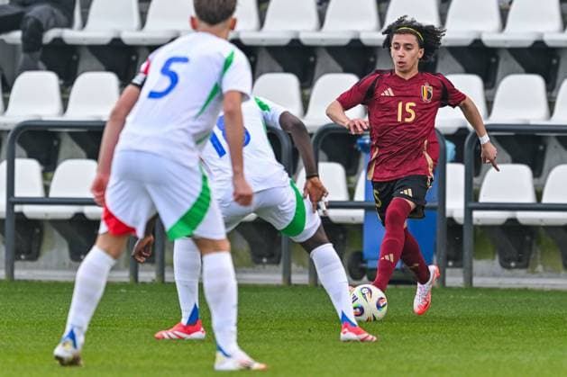 U16 BELGIUM VS ITALY Assil Saidi (15) of Belgium pictured during a friendly U16 soccer game between Belgium and Italy , on Wednesday 19 February 2025 in Tubeke , Belgium . PHOTO SPORTPIX Stijn Audooren Tubeke RBFA Proximus Basecamp Belgium  Copyright: xSportpix.bex xStijnxAudoorenxStijnxAudoorenx