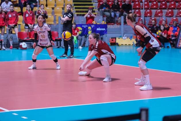 VOLLEY - Volley Challenge Cup Women - Roma Volley vs SC Potsdam Eleanor Holthaus (SC Potsdam) during Roma Volley vs SC Potsdam, Women s Volleyball Challenge Cup match in Rome, Italy, February 19 2025 Rome Italy  Copyright: xIPAxSport ABACAx