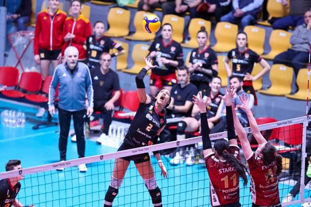 VOLLEY - Volley Challenge Cup Women - Roma Volley vs SC Potsdam Wilma Salas (Roma Volley) during Roma Volley vs SC Potsdam, Women s Volleyball Challenge Cup match in Rome, Italy, February 19 2025 Rome Italy  Copyright: xIPAxSport ABACAx