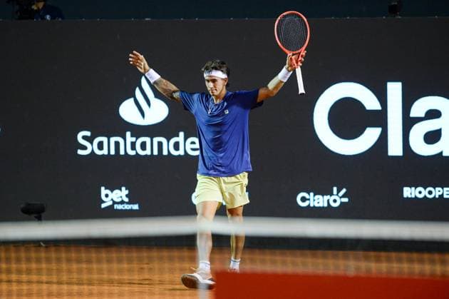 Rio open, etapa do ATP, Tennis Herren world tour 500 Rio de janeiro (rj), 02 19 2025 - rio open atp 500 rj - francisco comesana during the rio open, a stage of the atp world tour 500, which takes place at the brazilian jockey club in gavea, south zone of rio de janeiro, this wednesday, february 19, 2025. (Foto: Clever Felix Thenews2 imago images) SPO  Copyright: xCleverxFelixx