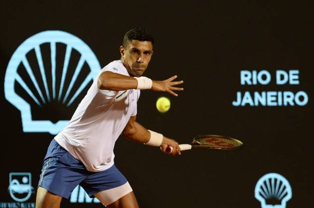 Rio open, etapa do ATP, Tennis Herren world tour 500 Rio de janeiro (rj), 02 19 2025 - rio open atp 500 rj - thiago monteiro during the rio open, a stage of the atp world tour 500, which takes place at the brazilian jockey club in gavea, south zone of rio de janeiro, this wednesday, february 19, 2025. (Foto: Clever Felix Thenews2 imago images) SPO  Copyright: xCleverxFelixx