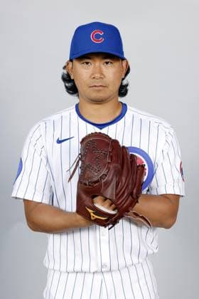 Baseball: Cubs pitcher Imanaga Chicago Cubs pitcher Shota Imanaga poses during a photo session at spring training in Mesa, Arizona, on Feb. 17, 2025.  A14AA0004175832P