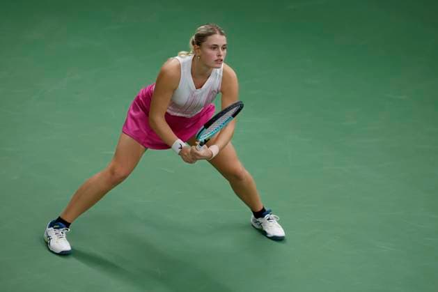 Czech tennis player Barbora Palicova in action during the ITF W75 Winter Prague Open 2025 in Prague, Czech Republic, February 19, 2025. (CTKxPhoto PavelxLebeda) CTKPhotoF202502200002501  CTKPhotoF202502200002501