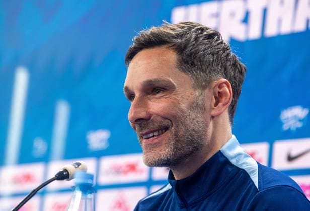 Soccer, Men, Season 2024 25, 2 Bundesliga, Hertha BSC, Press conference for the upcoming match against 1 FC Nürnberg, in the picture coach Stefan Leitl Hertha BSC , 20 02 2025, Copyright: xSebastianxRäppold MatthiasxKochx