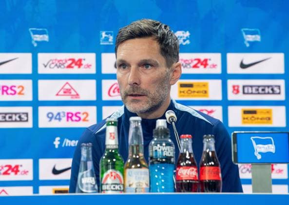 Soccer, Men, Season 2024 25, 2 Bundesliga, Hertha BSC, Press conference for the upcoming match against 1 FC Nürnberg, in the picture coach Stefan Leitl Hertha BSC , 20 02 2025, Copyright: xSebastianxRäppold MatthiasxKochx