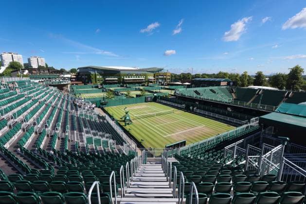 Wimbledon Championships 2024, AELTC, Day Eleven , London, UK - 11 07 2024 A ground view of Show Court Twelve on day eleven of the 2024 Wimbledon Championships London Wimbledon London GBR, UK NEWSPAPERS OUT Copyright: xMarkxGreenwoodx