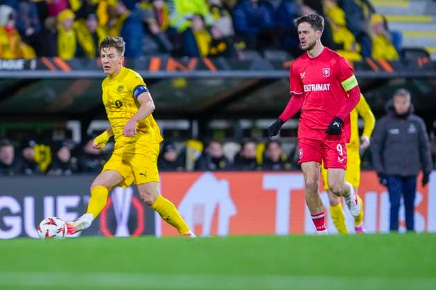 Football, European League Bodo Glimt Twente Bodo 20250220 Bodo Glimts Jostein Gundersen during the European League football match between Bodo Glimt and Twente at Aspmyra Stadium Photo Fredrik Varfjell NTB Bodo Norge EDITORIAL USE ONLY RESTRICTED USE FOR BETTING COMPANIES  Copyright: xFredrikxVarfjellx xNTBx