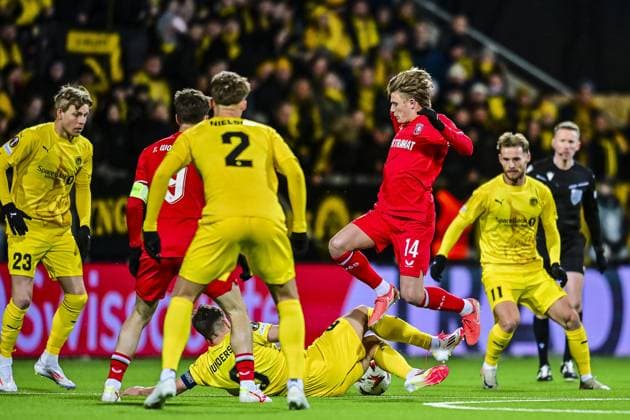 BODO, Aspmyra stadium, 20-02-2025 , season 2024 2025 , Europa League during the match Bodo Glimt - Twente. Twente player Sem Steijn. Bodo Glimt - Twente  x27954304x Copyright: