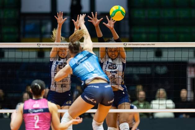 Nika Daalderop (VeroVolley Milano) during CEV Champions League Women 2025 match between Numia Vero Volley Milano and SSC Palmberg Schwerin at Opiquad Arena, Monza, Italy on February 20, 2025& x9; during Numia Vero Volley Milano vs SSC Palmberg Schwerin, CEV Champions League Women volleyball match in Milan, Italy, February 20 2025  Copyright: xValerioxOrigo IPAxSportx xipa-agency.netx xx IPA_54335816 IPA_Agency_IPA54335816