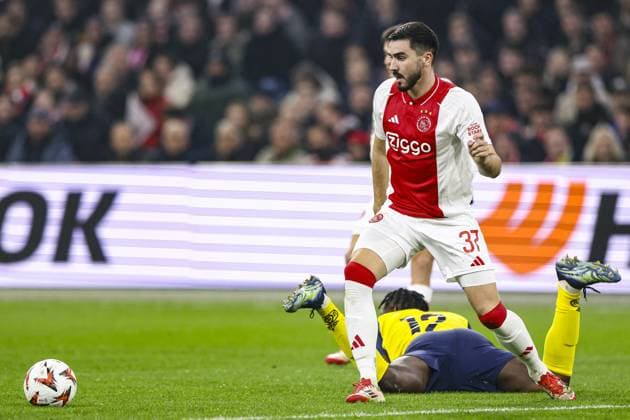 AMSTERDAM , 20-02-2025 , JohanCruijff Arena , season 2024 2025 , Europa League football , match second leg between Ajax and Union Saint Gilloise Ajax player Josip Sutalo Ajax - Union Saint Gilloise  x27956692x Copyright: