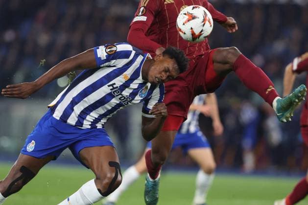 CALCIO - UEFA Europa League - AS Roma vs FC Porto Rome, Italy 20.02.2025 : Samu Aghehowa of Porto seen in action during Uefa Europe League 2024-2025 football match, play-off, AS Roma vs FC Porto at Olympic stadium in Rome. Rome italy Italy  Copyright: xIPAxSport ABACAx