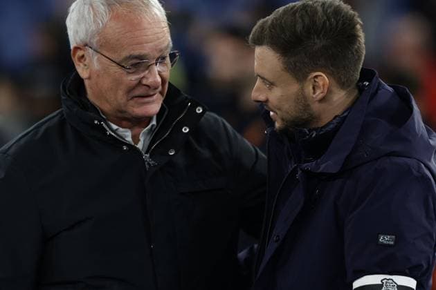 CALCIO - UEFA Europa League - AS Roma vs FC Porto Romaâ??s Italian coach Claudio Ranieri and Portoâ??s ARG coach Martin Anselmi during UEFA Europa League Knockout Phase Playoff - Second Leg between AS Roma vs Porto at Olimpico stadium on February 20, 2025 in Rome, Italy. Rome Italy  Copyright: xIPAxSport ABACAx
