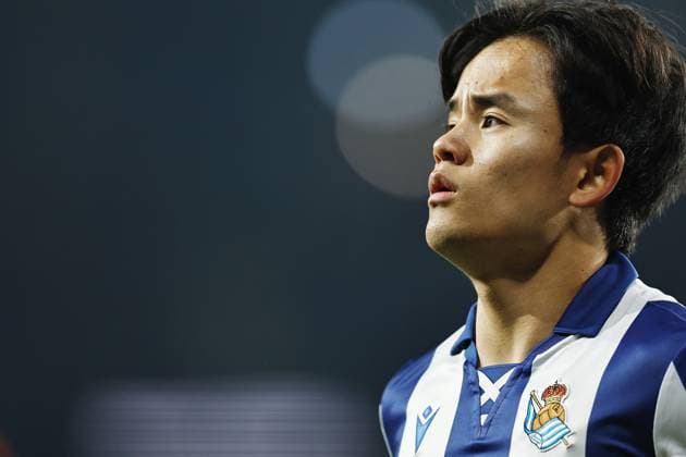 Fußball, EL, Real Sociedad San Sebastian - FC Midtjylland Takefusa Kubo (Sociedad), FEBRUARY 20, 2025 - Football Soccer : UEFA Europa League Knockout phase play-offs 2nd leg match between Real Sociedad 5-2 FC Midtjylland at the Reale Arena in San Sebastian, Spain. Noxthirdxpartyxsales  (282392540)