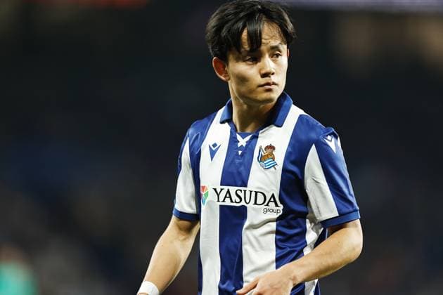 Fußball, EL, Real Sociedad San Sebastian - FC Midtjylland Takefusa Kubo (Sociedad), FEBRUARY 20, 2025 - Football Soccer : UEFA Europa League Knockout phase play-offs 2nd leg match between Real Sociedad 5-2 FC Midtjylland at the Reale Arena in San Sebastian, Spain. Noxthirdxpartyxsales  (282392568)