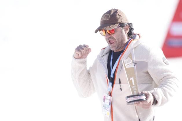 Alberto Tomba, forme Italian and olympic ski champion during the Audi FIS ski World Cup 2024 25, Women s Giant Slalom on 21 February 2025, in Sestriere, Italy. Photo Nderim Kaceli.  Copyright: xNderimxKaceli IPAxSportx xipa-agency.netx xx IPA_54366766 IPA_Agency_IPA54366766