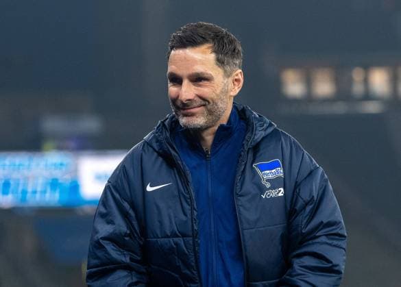 Soccer, Men, Season 2024 2025, 2 Bundesliga 23 Matchday , Hertha BSC 1 FC Nürnberg, Coach Stefan Leitl Hertha BSC , 21 02 2025, Copyright: xSebastianxRäppold MatthiasxKochx