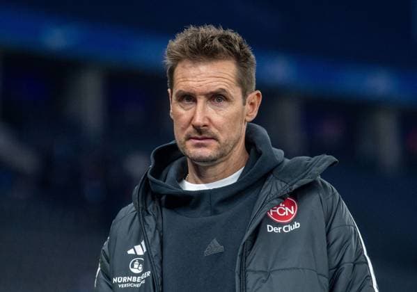 Soccer, Men, Season 2024 2025, 2 Bundesliga 23 Matchday , Hertha BSC 1 FC Nürnberg, Coach Miroslav Klose Nürnberg , 21 02 2025, Copyright: xSebastianxRäppold MatthiasxKochx