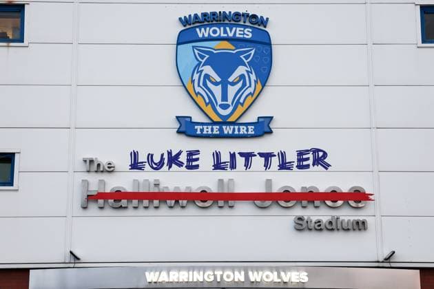 Bilder des Jahres 2025, Sport 02 Februar Sport Themen der Woche KW08 Sport Bilder des Tages Betfred Super League Round 2 Warrington Wolves v Catalans Dragons A view of the Luke Little Stadium as its renamed from the Halliwell Jones Stadium for one game only during the Betfred Super League Round 2 match Warrington Wolves vs Catalans Dragons at Luke Littler Stadium, Warrington, United Kingdom, 21st February 2025 (Photo by Mark Cosgrove News Images) Warrington Halliwell Jones Stadium Cheshire United Kingdom Copyright: xMarkxCosgrove NewsxImagesx