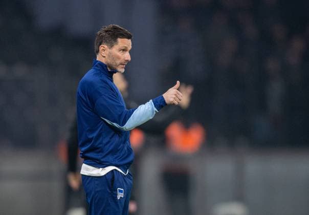 Soccer, Men, Season 2024 2025, 2 Bundesliga 23 Matchday , Hertha BSC 1 FC Nürnberg, Coach Stefan Leitl Hertha BSC , 21 02 2025, Copyright: xSebastianxRäppold MatthiasxKochx