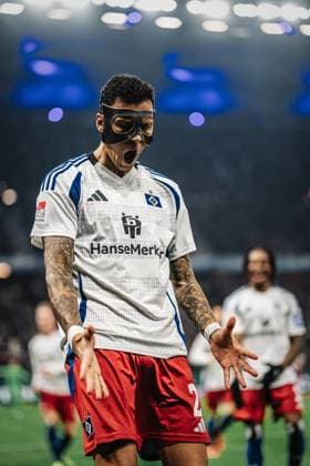 Soccer Men Season 2024 2025 2 Soccer Bundesliga 23 Matchday Hamburger SV vs 1 FC Kaiserslautern 21 02 2025 Goal celebration Davie Selke 27, HSV to 2 0 Hamburg Volksparkstadion Hamburg Germany