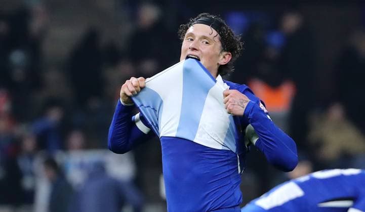 Fabian Reese disappointed after the end of the match Disappointment Sport Football Soccer DFL 2 Bundesliga Men 23 Matchday Season 2024 2025 21 02 2025 Hertha BSC Berlin vs 1 FC Nürnberg FCN DFL regulations prohibit any use of photographs as image sequences and or quasi video