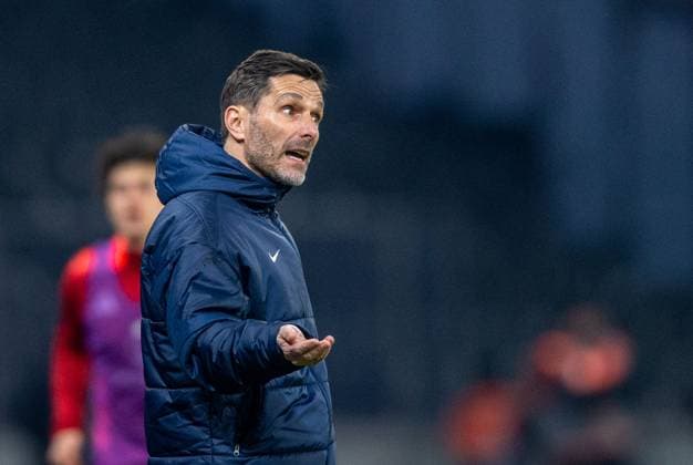 Soccer, Men, Season 2024 2025, 2 Bundesliga 23 Matchday , Hertha BSC 1 FC Nürnberg, Coach Stefan Leitl Hertha BSC , 21 02 2025, Copyright: xSebastianxRäppold MatthiasxKochx