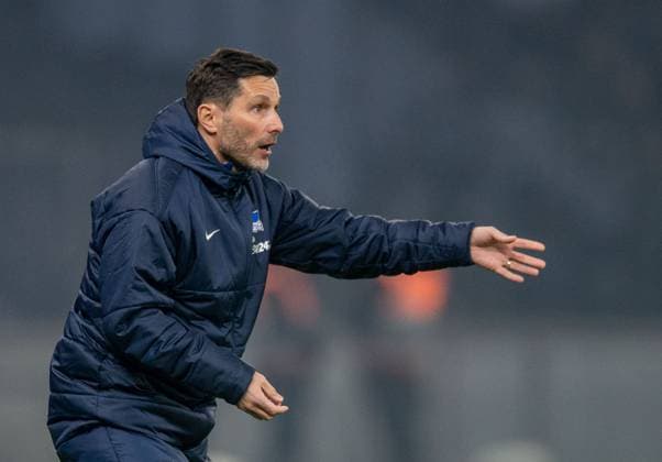 Soccer, Men, Season 2024 2025, 2 Bundesliga 23 Matchday , Hertha BSC 1 FC Nürnberg, Coach Stefan Leitl Hertha BSC , 21 02 2025, Copyright: xSebastianxRäppold MatthiasxKochx