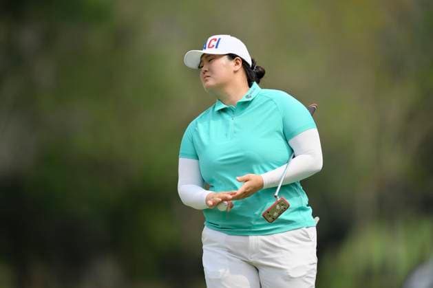 LPGA, Golf Damen Thailand 2025 Angel Yin of USA. is looking on during the Round 3 of the Honda LPGA Thailand 2025 at Siam Country Club Old Course on February 22, 2025 in Pattaya, Chonburi, Thailand. Pattaya Chonburi Thailand  Copyright: xVachiraxVachirax originalFilename:kalong-lpgathai250222_npeih.jpg