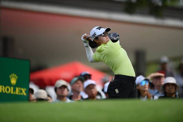 LPGA, Golf Damen Thailand 2025 Auston Kim of USA. is playing her tee shot during the Round 3 of the Honda LPGA Thailand 2025 at Siam Country Club Old Course on February 22, 2025 in Pattaya, Chonburi, Thailand. Pattaya Chonburi Thailand  Copyright: xVachiraxVachirax originalFilename:kalong-lpgathai250222_np3kU.jpg