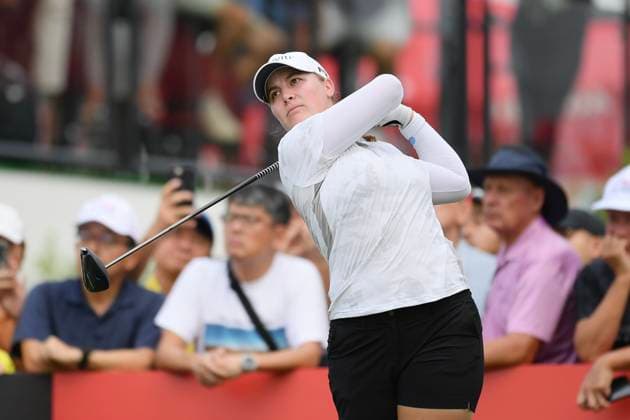 LPGA, Golf Damen Thailand 2025 Jennifer Kupcho of England is playing her tee shot during the Round 3 of the Honda LPGA Thailand 2025 at Siam Country Club Old Course on February 22, 2025 in Pattaya, Chonburi, Thailand. Pattaya Chonburi Thailand  Copyright: xVachiraxVachirax originalFilename:kalong-lpgathai250222_npXpo.jpg