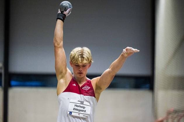 Sport Themen der Woche KW08 Sport Bilder des Tages 250222 Jonathan Hertwig-odegaard of SK Vidar competes in men™s shot put during the Norwegian Athletics Indoor Championships on February 22, 2025 in Baerum. Photo: Marius Simensen BILDBYRAN COP 238 athletics bbeng baerum friidrett friidrott nm innendors 2025 norge norway norwegian championships *** 250222 Jonathan Hertwig odegaard of SK Vidar competes in men™s shot put during the Norwegian Athletics Indoor Championships on February 22, 2025 in Baerum Photo Marius Simensen BILDBYRAN COP 238 athletics bbeng baerum friidrett friidrott nm innendors 2025 norge norway norwegian championships  Copyright: MARIUSxSIMENSEN BB250222ZD013