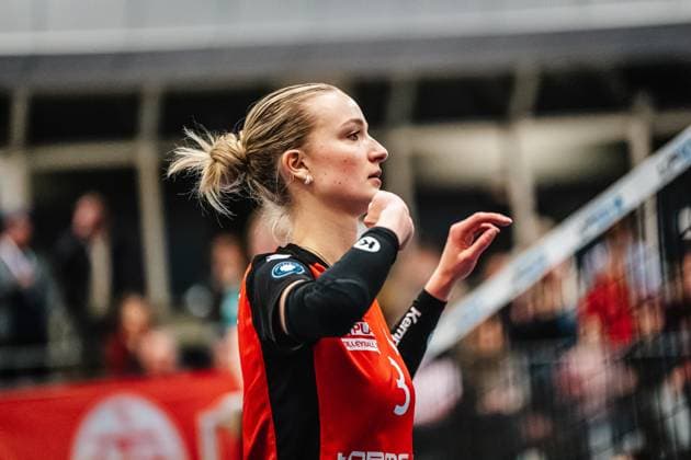 Volleyball Women Season 2024 2025 2 Volleyball Bundesliga Women Pro ETV Hamburg vs Allbau Volleys Essen 22 02 2025 Maja Pahlke 3, ETV Hamburg Hamburg Lokstedter Steindamm 52 Hamburg Germany
