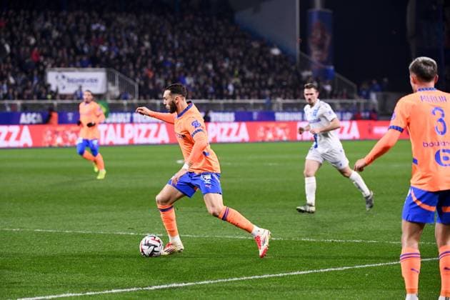 AJ Auxerre v Olympique de Marseille - Ligue 1 McDonald s 2024 2025 09 Amine GOUIRI (om) during the Ligue 1 McDonald s match between Auxerre and Marseille at Stade Abbe Deschamps on February 22, 2025 in Auxerre, France. Auxerre France  Copyright: xFEPx 776286372