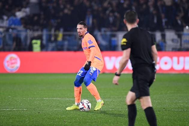 AJ Auxerre v Olympique de Marseille - Ligue 1 McDonald s 2024 2025 22 Ismael BENNACER (om) during the Ligue 1 McDonald s match between Auxerre and Marseille at Stade Abbe Deschamps on February 22, 2025 in Auxerre, France. Auxerre France  Copyright: xFEPx 776286372