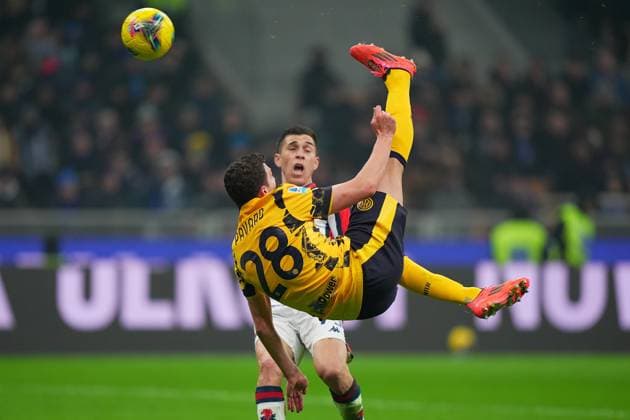 Sport Themen der Woche KW08 Sport Bilder des Tages Inter Milan s Benjamin Pavard during the Serie A soccer match between Inter and Genoa at San Siro Stadium in Milan , North Italy - Saturday , February 22 , 2025 . - Soccer .  Copyright: xSpada LaPressex