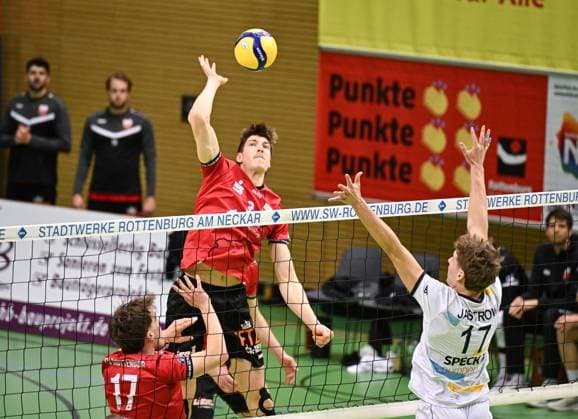 Volleyball 2 Bundesliga season 2024 2025 22 02 2024 TV Rottenburg SV Schwaig Jan Huber Mitte, TV Rottenburg