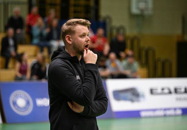Volleyball 2 Bundesliga Season 2024 2025 22 02 2024 TV Rottenburg SV Schwaig Coach Jan Scheuermann TV Rottenburg