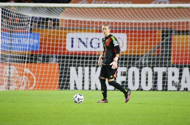 21 02 2025, xgrfx, Football UEFA Women s Nations League , Netherlands Germany v l Ann Kathrin Berger Deutsche Frauennationalmannschaft DFL DFB REGULATIONS PROHIBIT ANY USE OF PHOTOGRAPHS as IMAGE SEQUENCES and or QUASI VIDEO Breda