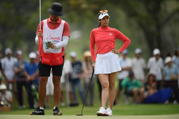 LPGA, Golf Damen Thailand 2025 Patty Tavatanakit of Thailand (R) looks on during round 4 of the Honda LPGA Thailand 2025 at Siam Country Club Old Course on February 23, 2025, in Pattaya, Chonburi, Thailand. Pattaya Chonburi Thailand  Copyright: xVachiraxVachirax originalFilename:kalong-lpgathai250223_npUVi.jpg