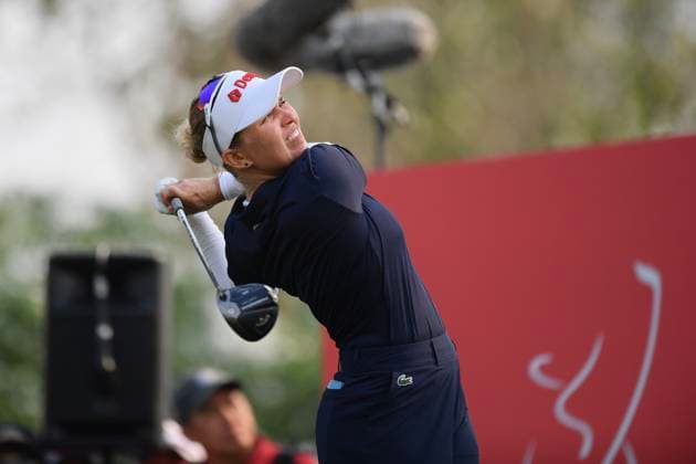 LPGA, Golf Damen Thailand 2025 Esther Henseleit of Germany plays her tee shot during round 4 of the Honda LPGA Thailand 2025 at Siam Country Club Old Course on February 23, 2025, in Pattaya, Chonburi, Thailand. Pattaya Chonburi Thailand  Copyright: xVachiraxVachirax originalFilename:kalong-lpgathai250223_npbaL.jpg