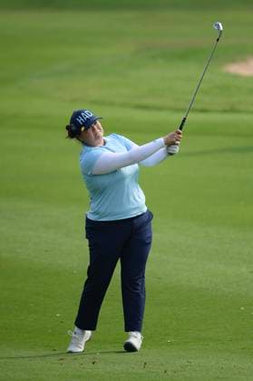 LPGA, Golf Damen Thailand 2025 Angel Yin of the USA plays her approach shot during round 4 of the Honda LPGA Thailand 2025 at Siam Country Club Old Course on February 23, 2025, in Pattaya, Chonburi, Thailand. Pattaya Chonburi Thailand  Copyright: xVachiraxVachirax originalFilename:kalong-lpgathai250223_np2pD.jpg
